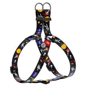 Collar (Коллар) WAUDOG Nylon - Шлея для собак анатомічна з малюнком "NASA" і QR паспортом 1,5х40-55 см