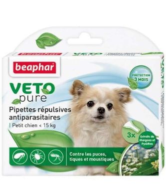 Beaphar (Беафар) Bio Spot On Dogs - Натуральные противопаразитарные капли для собак менее 15 кг