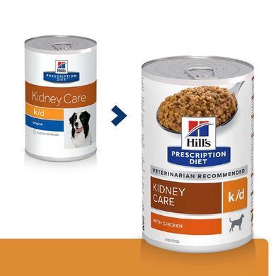 Hill's (Хіллс) Wet PD Canine k/d Digestive Care - Консервована корм-дієта з куркою для собак при нирковій недостатності, 370 г