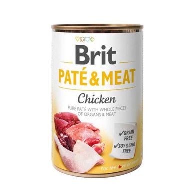 Brit (Бріт) PATE & MEAT Chicken - Консервований корм з куркою для собак 400 г