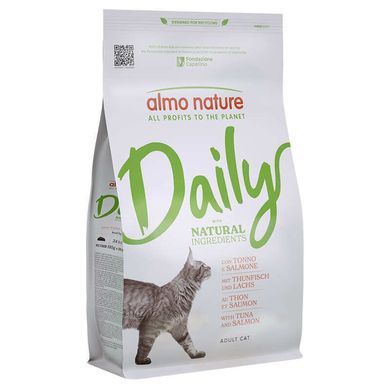 Almo Nature (Альмо Натюр) Daily Cat - Сухий корм з тунцем та лососем для дорослих котів, 12 кг
