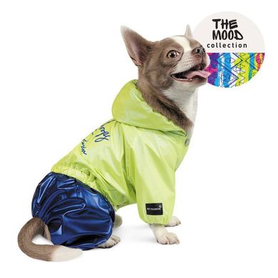 Pet Fashion (Пет Фешн) The Mood Pulse - Дощовик для собак (зелений/синій) XXS (18-22 см)
