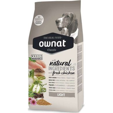 Ownat (Овнат) Classic Dog Adult Light - Корм для малоактивних та страждаючих надмірною вагою собак 4 кг