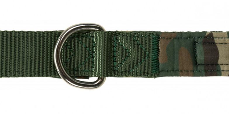 Trixie (Трикси) Premium Leash - Поводок нейлоновый с неопреновой петлей 1,0х120 см Оливковый