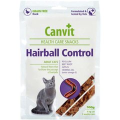 Canvit (Канвіт) Hairball Control Snack - Напіввологі ласощі з качкою для виведення шерсті у котів 100 г (280 шт.)