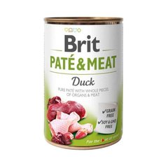 Brit (Брит) PATE & MEAT Duck - Консервированный корм с уткой для собак 400 г