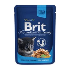 Brit Premium (Бріт Преміум) Cat Pouches Chicken Chunks for Kitten - Пауч з куркою для кошенят 100 г