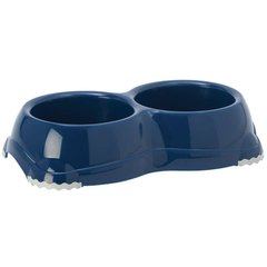 Moderna (Модерна) Double SMARTY Bowl - Миска подвійна пластикова СМАРТІ для собак та котів 2x330 мл Чорничний
