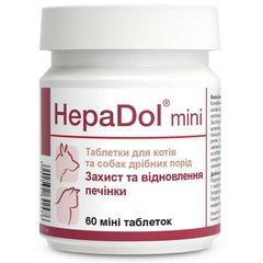 Dolfos (Дольфос)HepaDol - Таблетки для защиты и регенерации печени для собак и кошек mini 60 таб