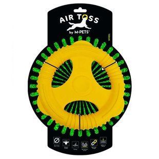 M-Pets (М-Петс) Air Toss Floating Toy Wheel - Іграшка для ігр у воді для собак, Жовтий, 22х3,4 см