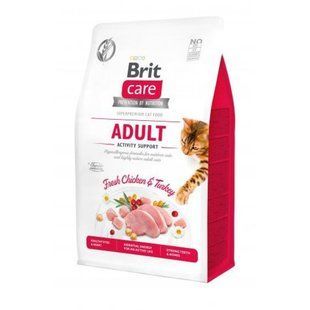 Brit Care (Бріт Кеа) Cat Grain-Free Adult Activity Support - Сухий беззерновой корм з індичкою і куркою для дорослих котів з високим рівнем активності, 400 г
