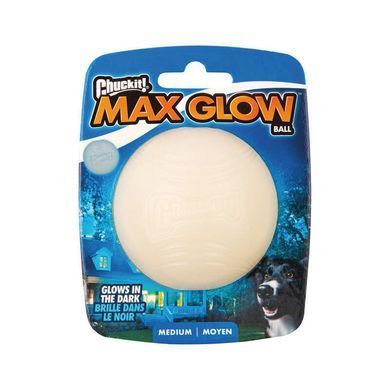 Chuckit (Чакіт) Max Glow Fetch Ball - Іграшка Гумовий м'яч з ефектом світіння в темряві для собак середнього розміру, M