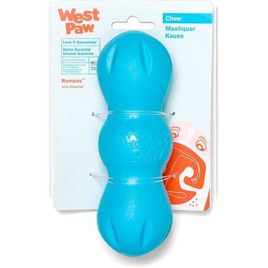 West Paw (Вест Пау) Rumpus - Игрушка Румпус для собак, Голубой, 13 см