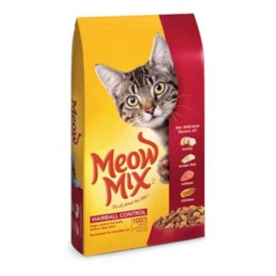 Meow Mix (Мяу Микс) Cat Hairball Control - Корм для взрослых кошек, способствующий очищению желудка от шерсти 6,44 кг