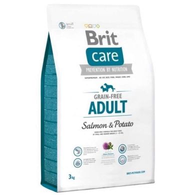Brit Care (Бріт Кеа) Grain-free Adult Salmon & Potato - Сухий корм для дорослих собак всіх порід з лососем і картоплею 1 кг