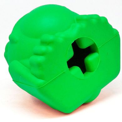 SodaPup (Сода Пап) Bullfrog Treat Dispenser – Жевательная игрушка-диспенсер Лягушка для лакомств из суперпрочного материала для собак L Зеленый
