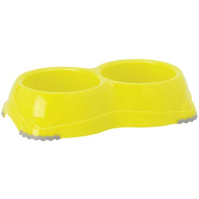 Moderna (Модерна) Double SMARTY Bowl - Миска двойная пластиковая СМАРТИ для собак и котов 2x330 мл Черничный