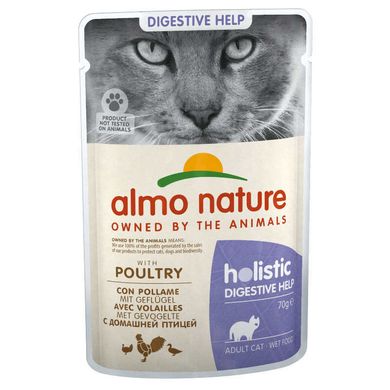 Almo Nature (Альмо Натюр) Holistic Digestive Help Cat Poultry - Вологий корм із птицею для котів з чутливим травленням (шматочки в желе) 70 г