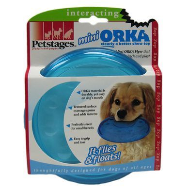 Petstages (Петстейджес) Orka Flyer - Іграшка для собак "Літаюча тарілка", Блакитний, &Oslash; 15 см