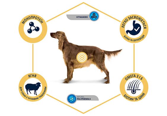 Advance (Едванс) Dog Sensitive Lamb - Корм з ягням для дорослих собак з чутливим травленням 3 кг