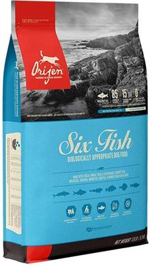 Orijen (Ориджен) Six Fish Dog - Сухой корм из мяса 6-и видов рыбы для собак всех пород и всех стадий жизни 340 г