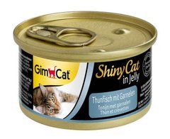 GimCat (ДжимКэт) ShinyCat - Консервированный корм с тунцом и креветками для кошек 70 г