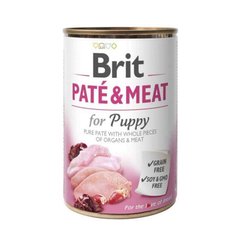Brit (Брит) PATE & MEAT for Puppy - Консервированный корм с курицей и индейкой для щенков 400 г