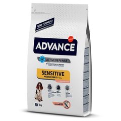 Advance (Эдванс) Dog Sensitive Medium/Maxi Salmon - Сухой корм с лососем для собак с чувствительным пищеварением 3 кг