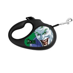 Collar (Коллар) WAUDOG Roulette Leash - Поводок-рулетка для собак с рисунком "Джокер Зеленый" XS Черный