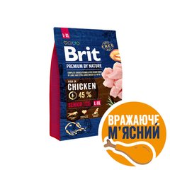 Brit Premium (Бріт Преміум) by Nature SENIOR L+XL - Сухий корм з куркою для собак, що старіють великих і гігантських порід 3 кг