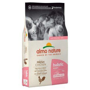 Almo Nature (Альмо Натюр) Holistic Puppy Fresh Chicken - Сухой корм с курицей для щенков малых пород, 12 кг