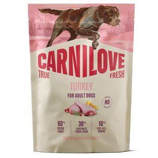 Carnilove (Карнилав) True Fresh Turkey - Сухой корм с индейкой для собак, 1,5 кг