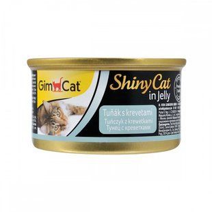 GimCat (ДжимКэт) ShinyCat - Консервированный корм с тунцом и креветками для кошек 70 г