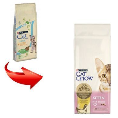 Cat Chow (Кэт Чау) Kitten - Сухой полнорационный корм с курицей для котят 400 г