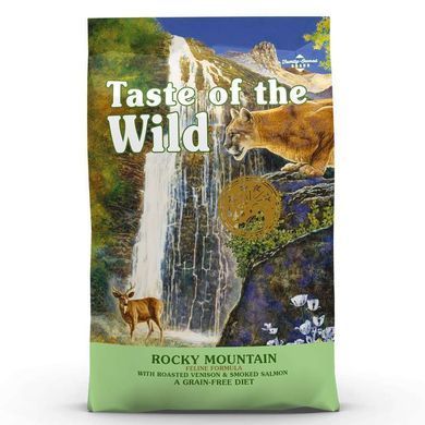 Taste of the Wild (Тейст оф зе Вайлд) Rocky Mountain Feline Formula - Сухий корм з м'ясом козулі та лососем для котів, 6,6 кг