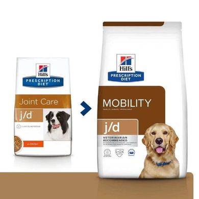 Hill's (Хиллс) Prescription Diet j/d Mobility (Joint Care) - Корм-диета с курицей для собак с заболеваниями суставов 2 кг