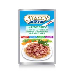 Stuzzy (Штузи) Cat White Fish - Консервированный корм с белой рыбой для котов (кусочки в желе) 100 г