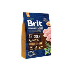 Brit Premium (Брит Премиум) by Nature SENIOR S+M - Сухой корм с курицей для стареющих собак мелких и средних пород 3 кг