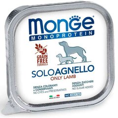 Monge (Монж) Monoprotein Dog Solo Agnello 100% - Монопротеїновий паштет з ягням для собак 400 г