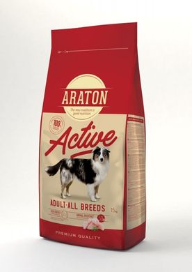 Araton (Аратон) Active Adult - Сухий корм з м'ясом птиці для дорослих активних і службових собак різних порід 15 кг