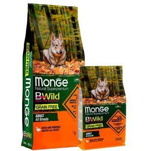 Monge (Монж) BWild Grain Free Duck Adult All Breeds - Беззерновой корм из мяса утки с картофелем для взрослых собак всех пород 2,5 кг