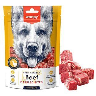 Wanpy (Ванпі) Beef Marbled Bites - Ласощі шматочки мармурової яловичини для собак, 100 г