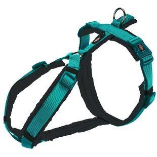 Trixie (Тріксі) Premium Trekking - Шлея нейлонова для собак з м'якою оббивкою M/53-64 см Океан / Графіт