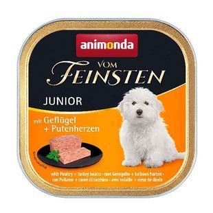 Animonda (Анимонда) Vom Feinsten Junior - Консервированный корм в виде паштета с мясом курицы и сердцем индейки для щенков, 150 г