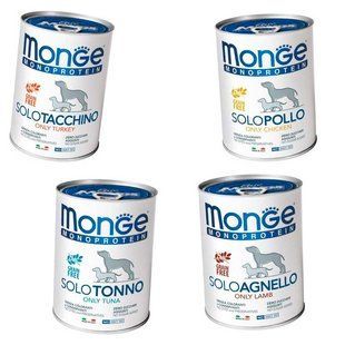 Monge (Монж) Monoprotein Dog Solo Agnello 100% - Монопротеиновый паштет с ягненком для собак 400 г