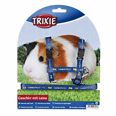 Trixie (Тріксі) Guinea Pig Harness - Шлейка з повідцем для морської свинки 21-35 см / 10 мм Кольори в асортименті