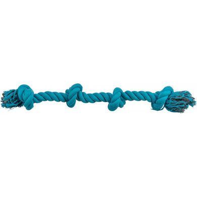 Trixie (Трикси) Denta Fun - Веревка узловая с 4-мя узлами (игровой канат), Цвета в ассортименте, 54 см