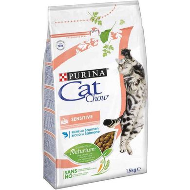 Cat Chow (Кет Чау) Sensitive - Сухий корм для котів з чутливим травленням 1,5 кг