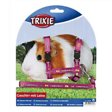 Trixie (Трикси) Guinea Pig Harness - Шлейка с поводком для морской свинки 21-35 см / 10 мм Цвета в ассортименте