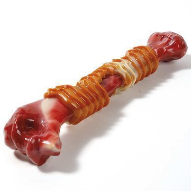 M-Pets (М-Петс) Carnivore Boomerang Bone - Игрушка Кость-бумеранг с ароматом бекона для собак, Оранжевый, 12,5x6,1х3,7 см